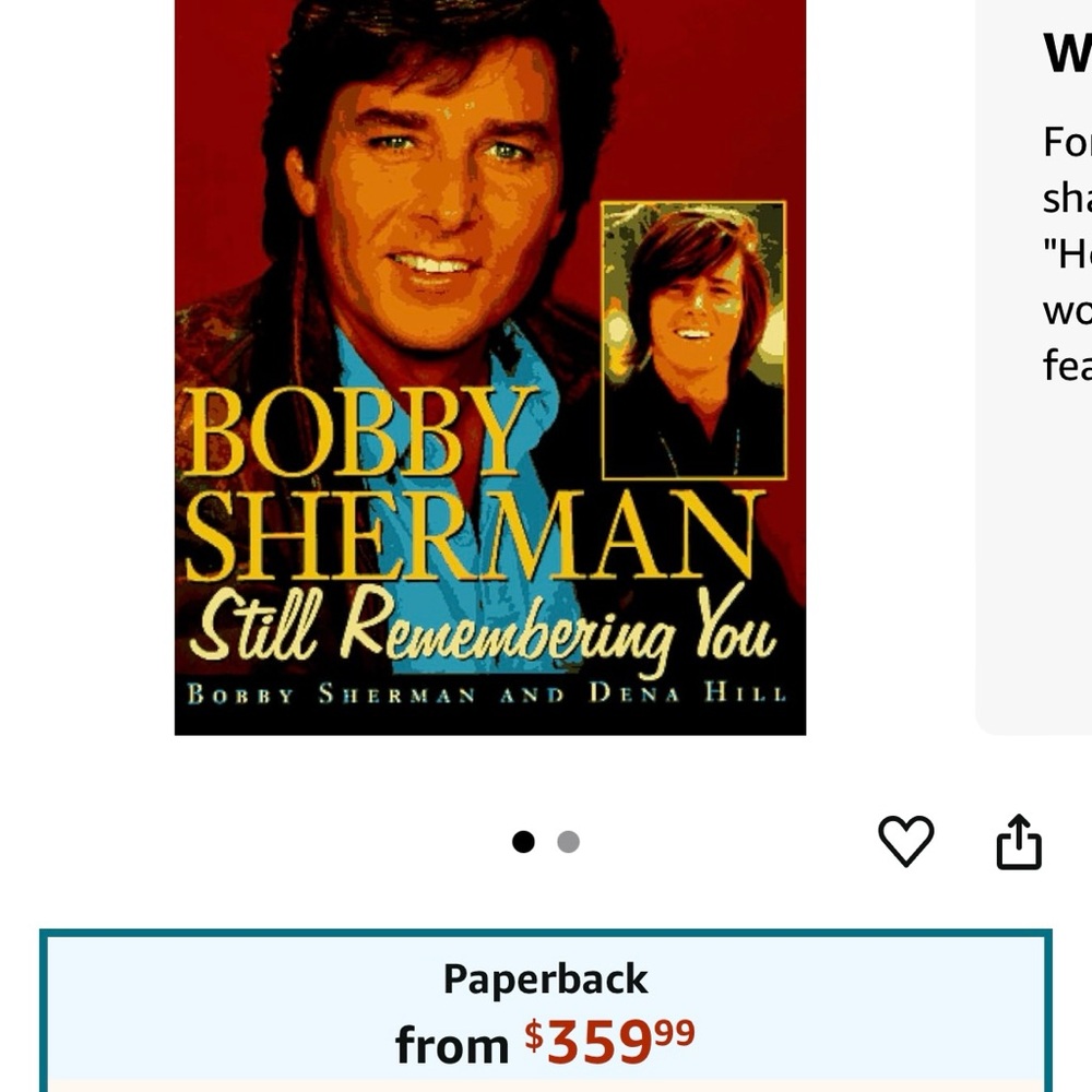 Bobby Sherman: Still Remembering You Book - Picture 6 of 6